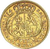 Reverse 5 Thaler (August d'or) 1754 EC Crown
