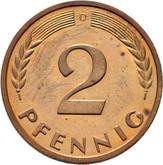Obverse 2 Pfennig 1958 D