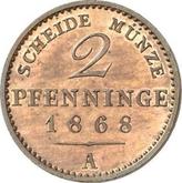 Reverse 2 Pfennig 1868 A