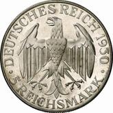 Obverse 5 Reichsmark 1930 J Zeppelin