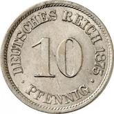 Obverse 10 Pfennig 1875 J