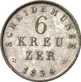 Reverse 6 Kreuzer 1834