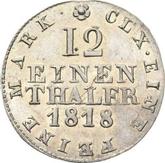 Reverse 1/12 Thaler 1818 I.G.S.