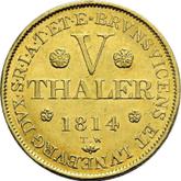 Reverse 5 Thaler 1814 T.W.