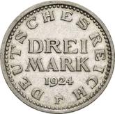 Reverse 3 Mark 1924 F