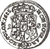 Reverse Ort (18 Groszy) 1685 TLB Curved shield