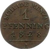 Reverse 1 Pfennig 1828 A