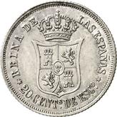 Reverse 20 Céntimos de escudo 1867