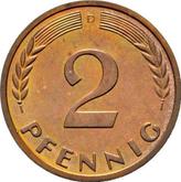Obverse 2 Pfennig 1960 D