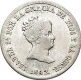 Obverse 2 Reales 1842 M CL