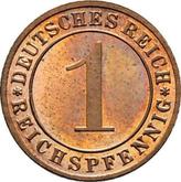 Obverse 1 Reichspfennig 1929 G
