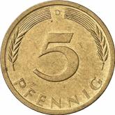 Obverse 5 Pfennig 1971 D