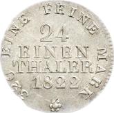 Reverse 1/24 Thaler 1822 I.G.S.