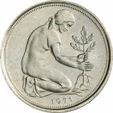Reverse 50 Pfennig 1971 J