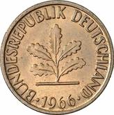 Reverse 1 Pfennig 1966 G