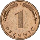 Obverse 1 Pfennig 1992 J