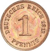 Obverse 1 Pfennig 1913 D
