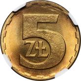Reverse 5 Zlotych 1976