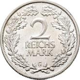 Reverse 2 Reichsmark 1926 G
