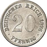 Obverse 20 Pfennig 1876 G