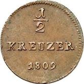 Reverse 1/2 Kreuzer 1809