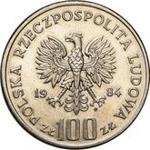 Obverse 100 Zlotych 1984 MW Pattern 40 years of Polish People's Republic