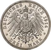 Reverse 3 Mark 1914 A Prussia