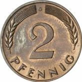 Obverse 2 Pfennig 1966 G