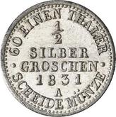Reverse 1/2 Silber Groschen 1831 A