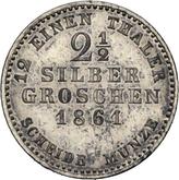 Reverse 2-1/2 Silber Groschen 1861 C.P.