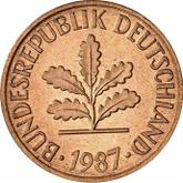 Reverse 2 Pfennig 1987 G