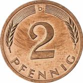Obverse 2 Pfennig 1998 D