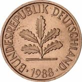 Reverse 2 Pfennig 1988 D