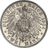 Reverse 2 Mark 1904 E Saxony