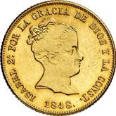 Obverse 80 Reales 1848 B PS