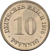 Obverse 10 Pfennig 1916 D