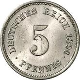 Obverse 5 Pfennig 1896 J