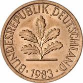 Reverse 1 Pfennig 1983 D