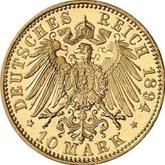 Reverse 10 Mark 1894 A Prussia