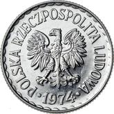 Obverse 1 Zloty 1974 MW