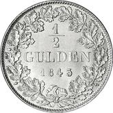 Reverse 1/2 Gulden 1843