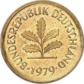 Reverse 5 Pfennig 1979 J