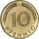 Obverse 10 Pfennig 1976 G