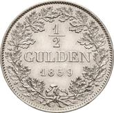 Reverse 1/2 Gulden 1859