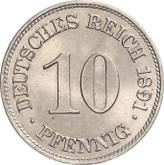 Obverse 10 Pfennig 1891 E