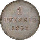 Reverse 1 Pfennig 1852