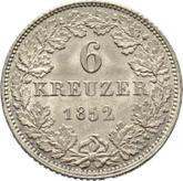 Reverse 6 Kreuzer 1852