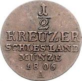 Reverse 1/2 Kreuzer 1806 A Silesia
