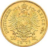 Reverse 10 Mark 1873 E Saxony