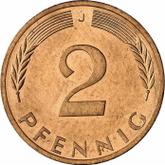 Obverse 2 Pfennig 1974 J